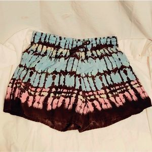 Justice Tie-Dye Drawstring Waist Shorts - Size 16